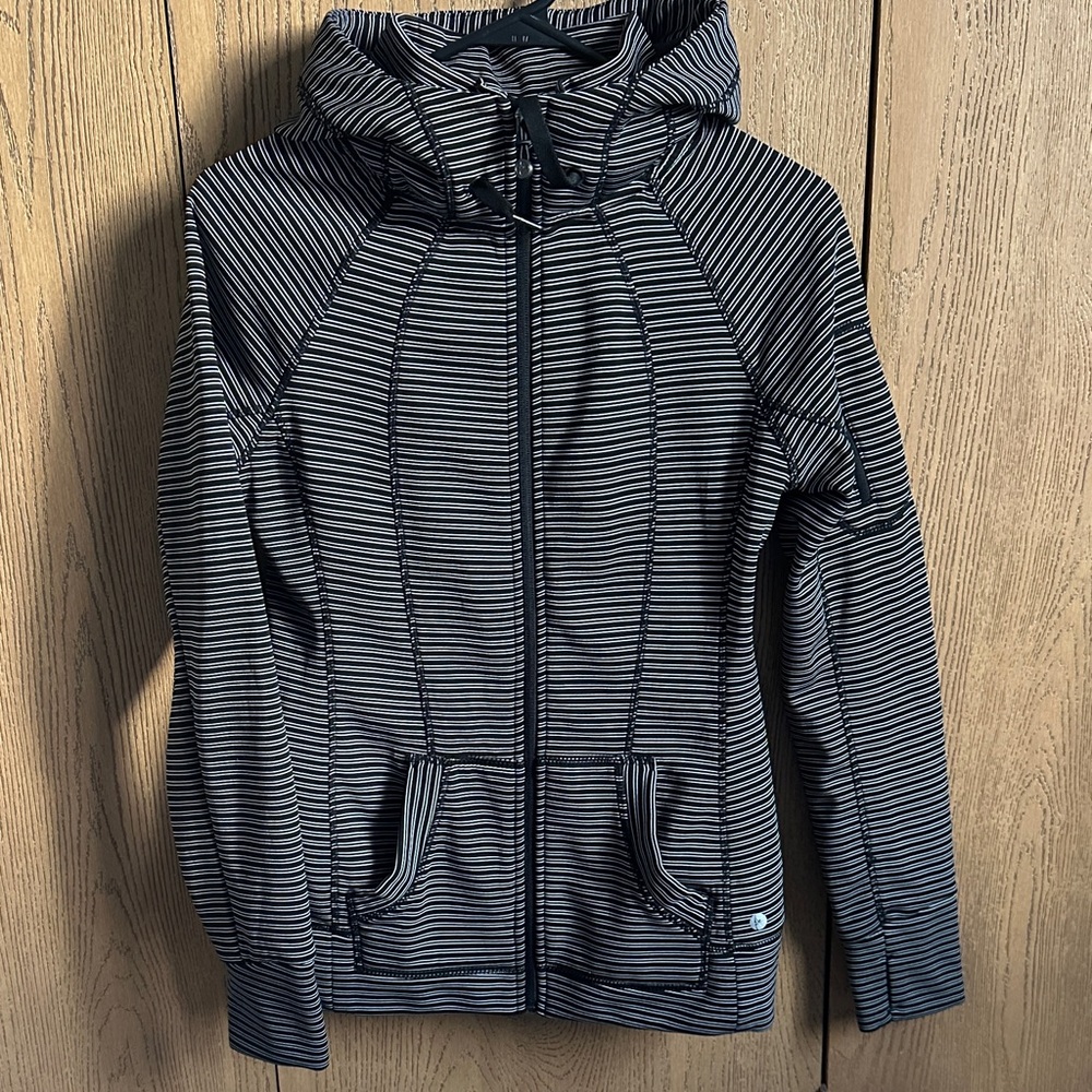 90 Degree By Reflex Black and Gray Striped Jacket